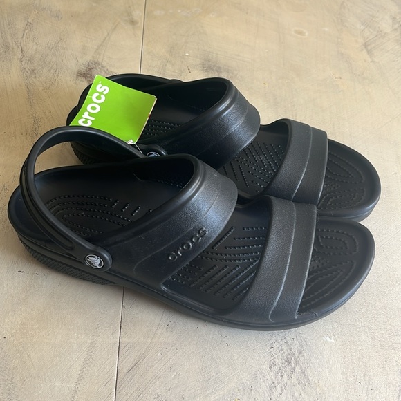 Mens CROCS strap sandal black size 13 - Picture 2 of 8